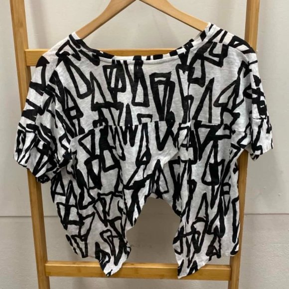 SASS & BIDE On The Moon Sequin White Black Crop Top Tee T Shirt RRP$180 - Picture 4 of 7